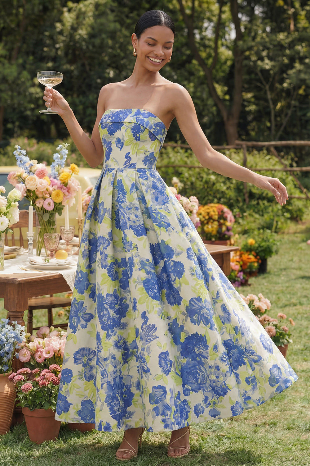 Alaia Floral Maxi Dress