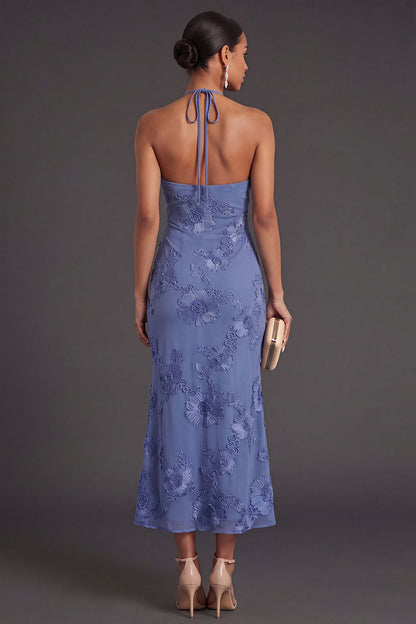 Clemency Floral Appliqué Mermaid Midi Dress