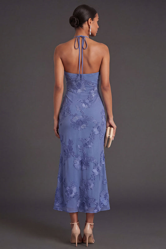 Clemency Floral Appliqué Mermaid Midi Dress