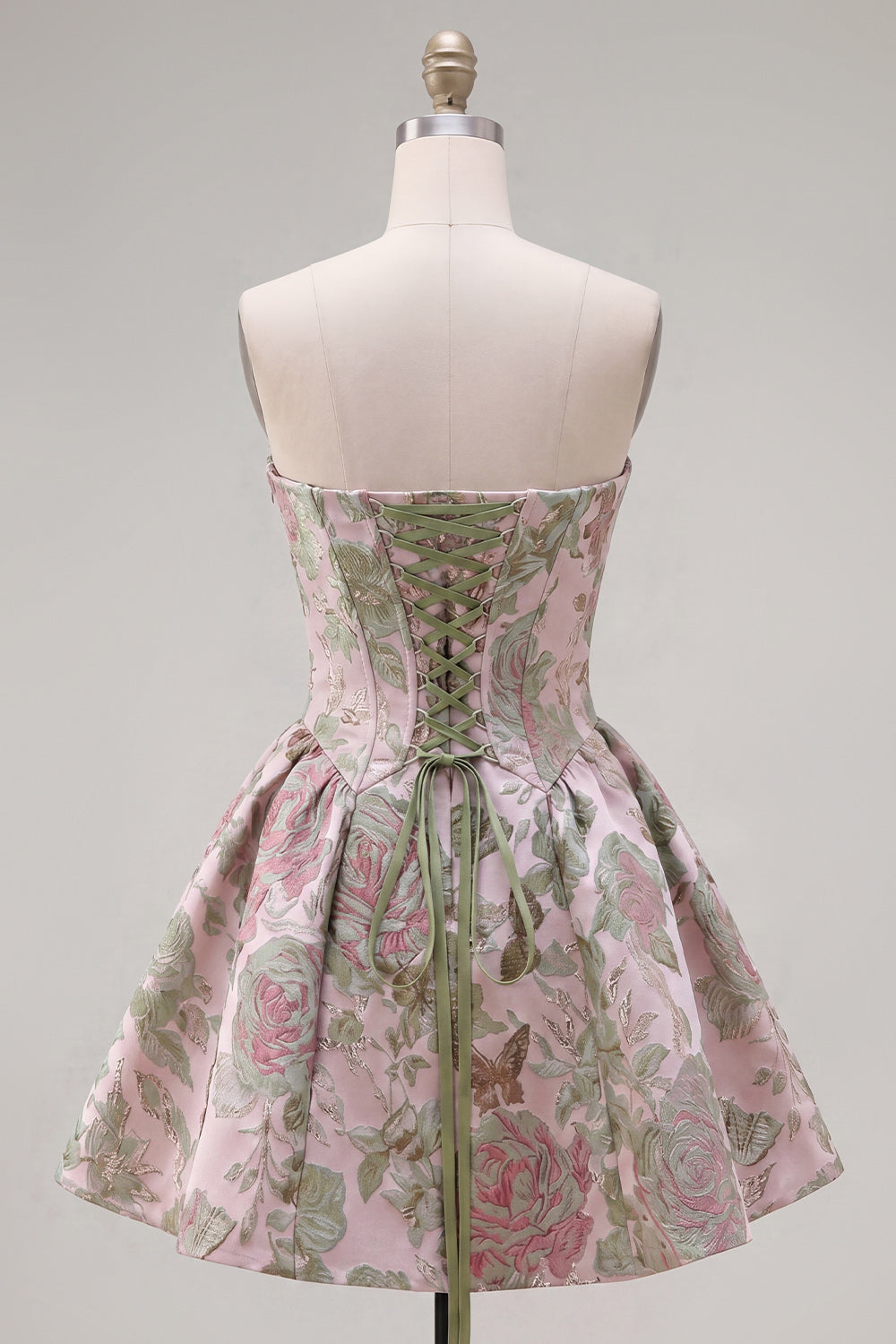 Harlow Homecoming Dress with Strapless Neck and Ruched Body