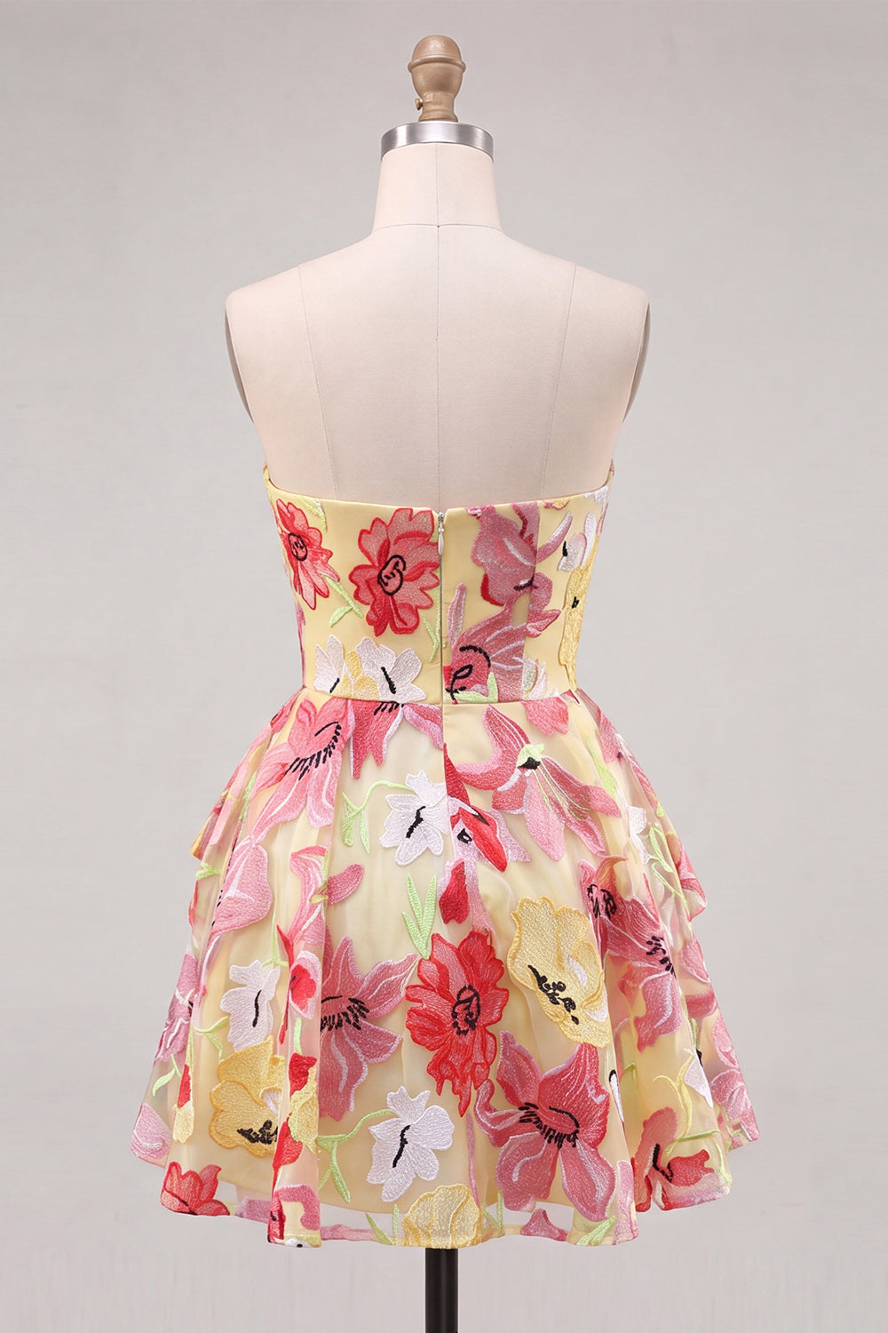 Janine Homecoming Dress with Sweetheart Neck and Beading