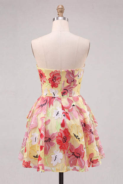 Janine Homecoming Dress with Sweetheart Neck and Beading
