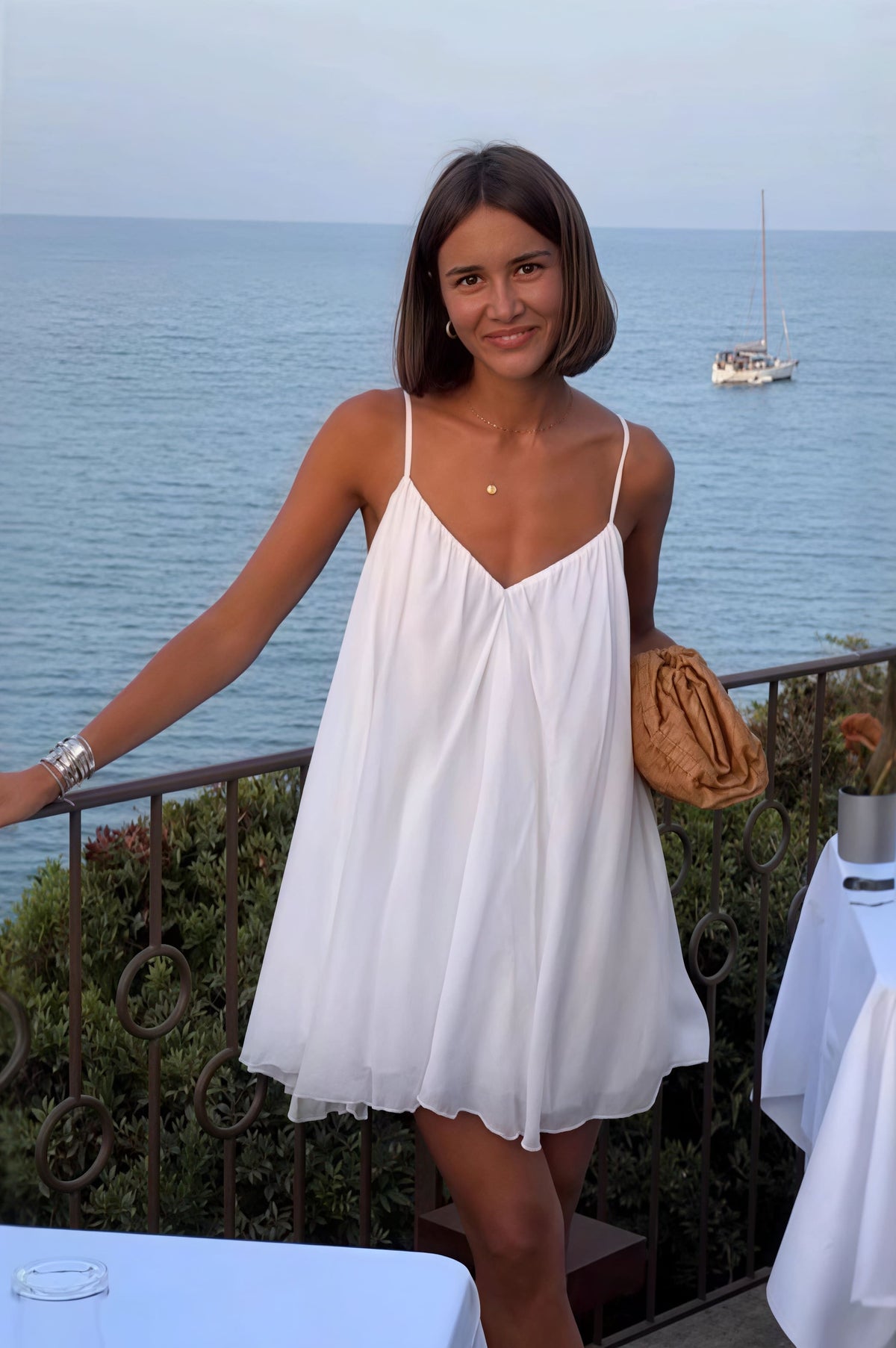 Blake Pleated Cami Mini Dress