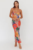 Lou Lace Maxi Dress in Burnt Orange