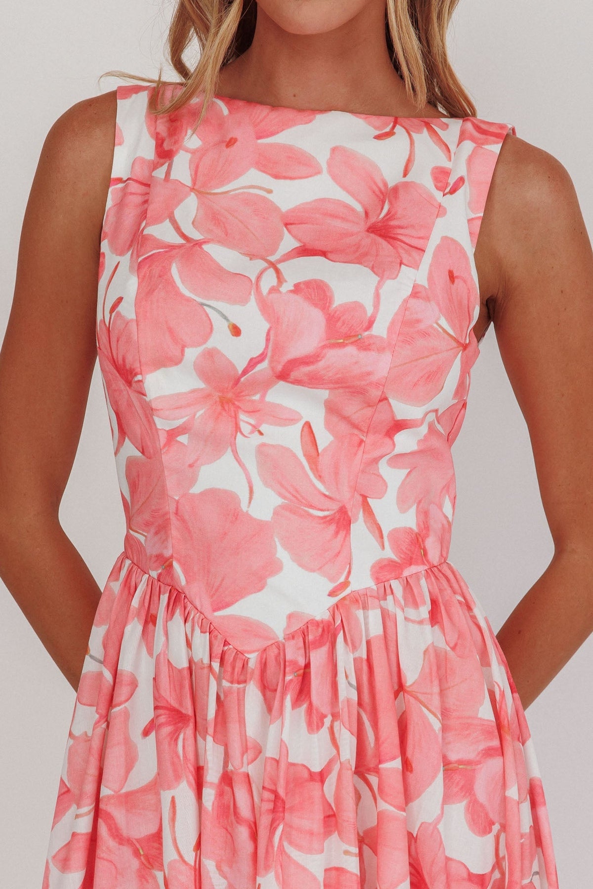 Andrea Low-Back Floral Maxi Dress