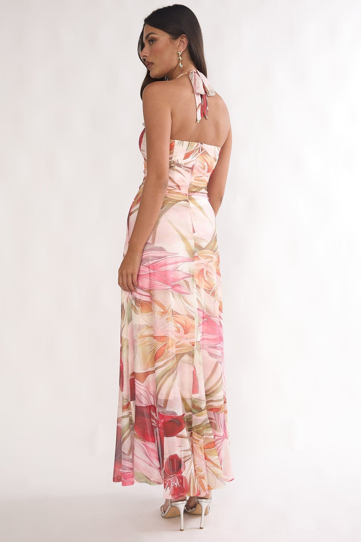 Rosalyn Halter Red Maxi Dress