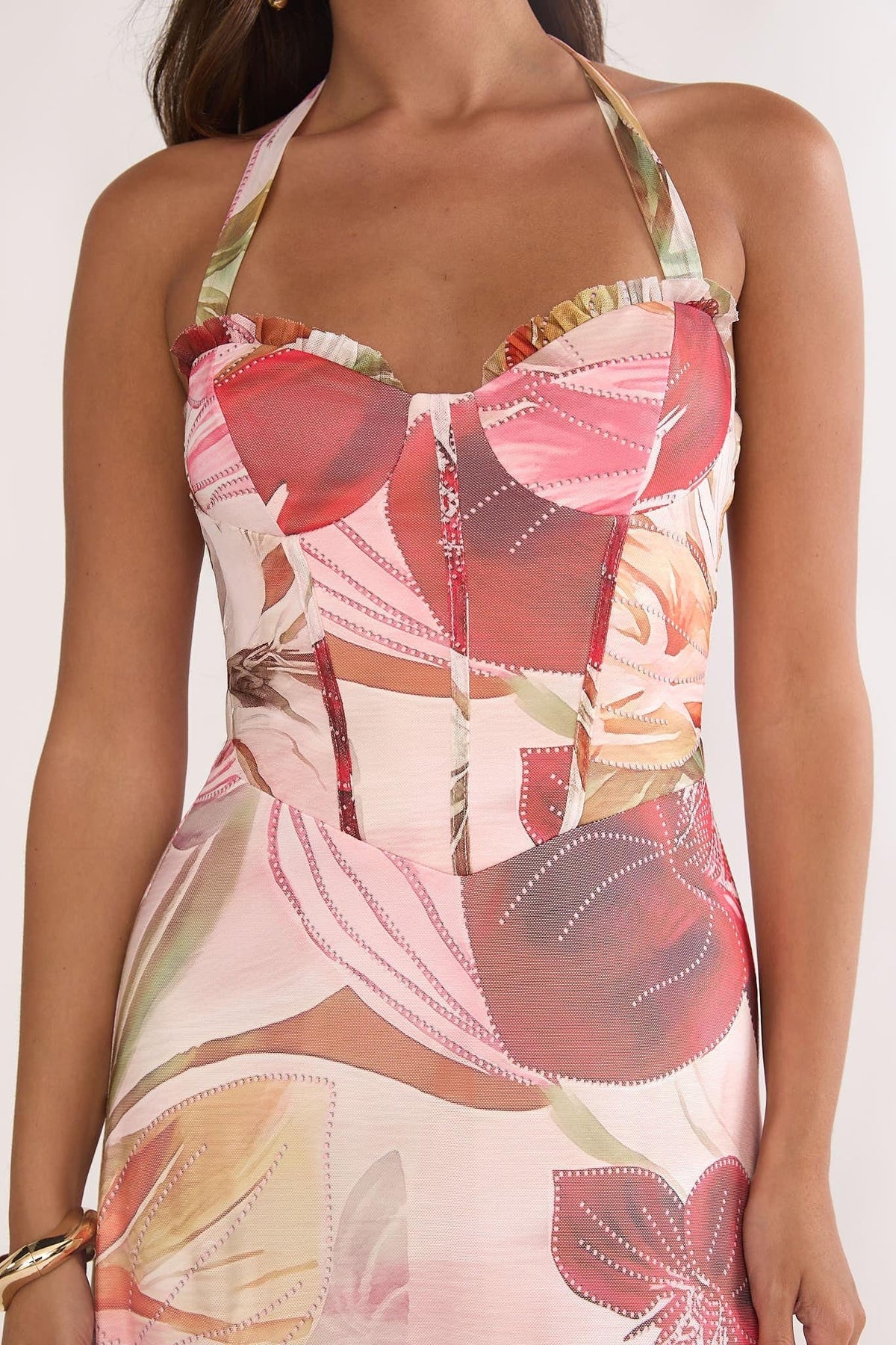 Rosalyn Halter Red Maxi Dress