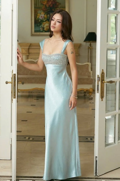 Felicia Rhinestone Ruched Maxi Dress