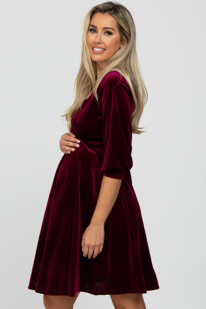 Lyla Velvet Wrap Babydoll Dress
