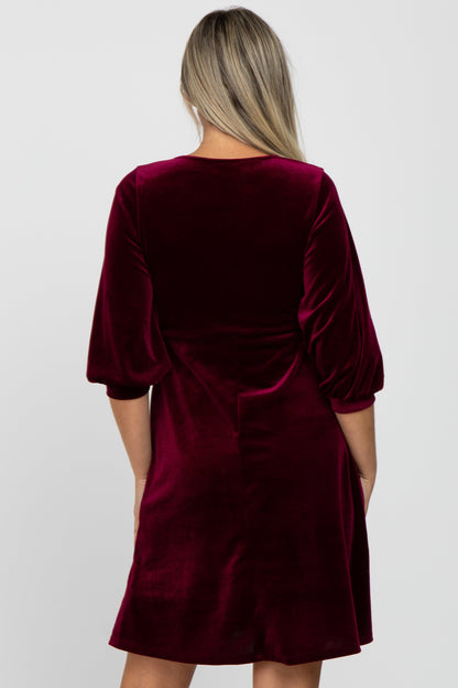 Lyla Velvet Wrap Babydoll Dress