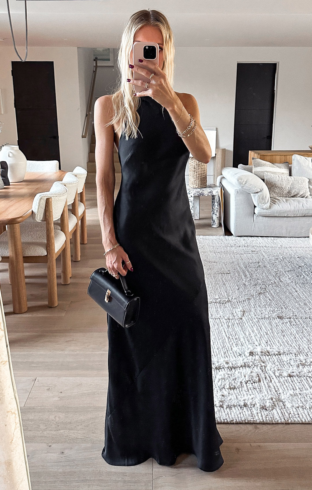 Tara Luxe Satin Maxi Dress