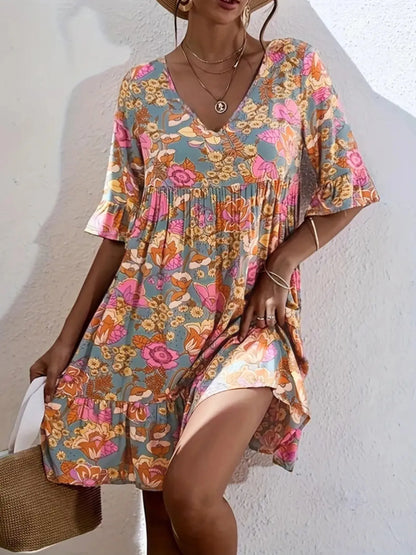 Tori Printed A Line Dress