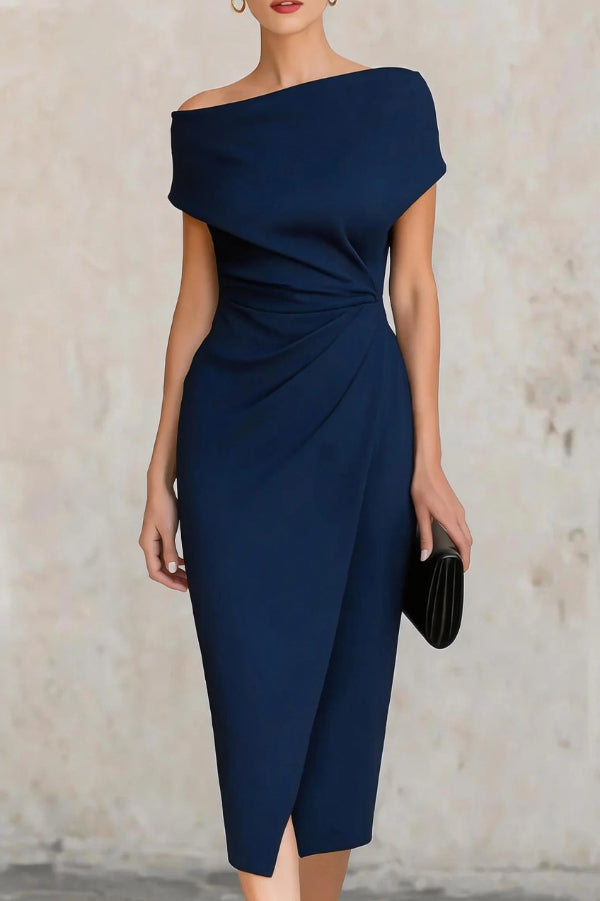 Alivia Pleated Midi Dress