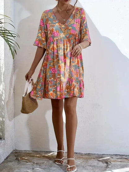 Tori Printed A Line Dress