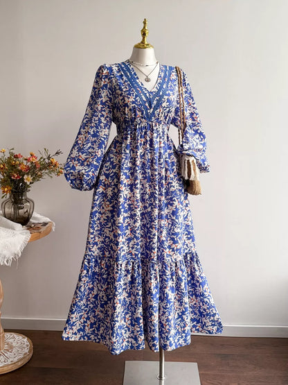 Xena Floral Maxi Dress with Flutter Sleeves