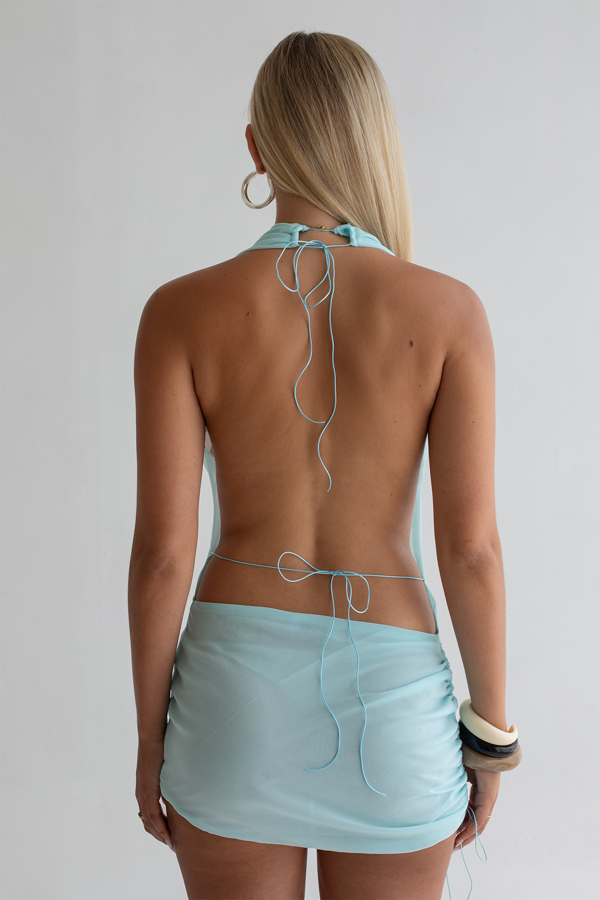 Adaira Aqua Mini Dress
