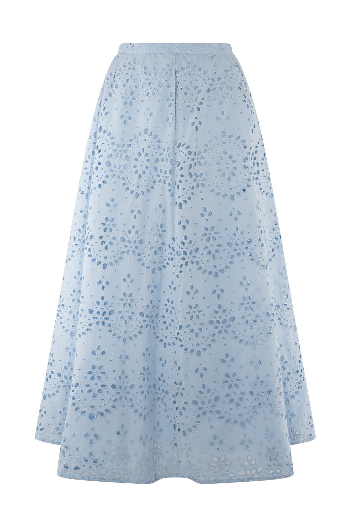 Annabel Skirt with Broderie Detail and Tiered Hem