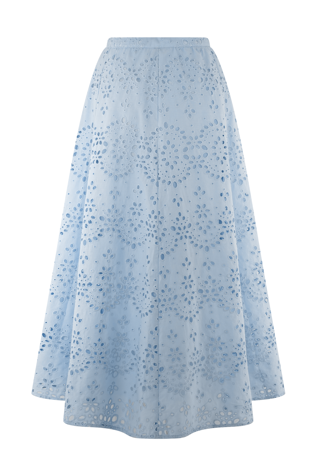 Annabel Skirt with Broderie Detail and Tiered Hem