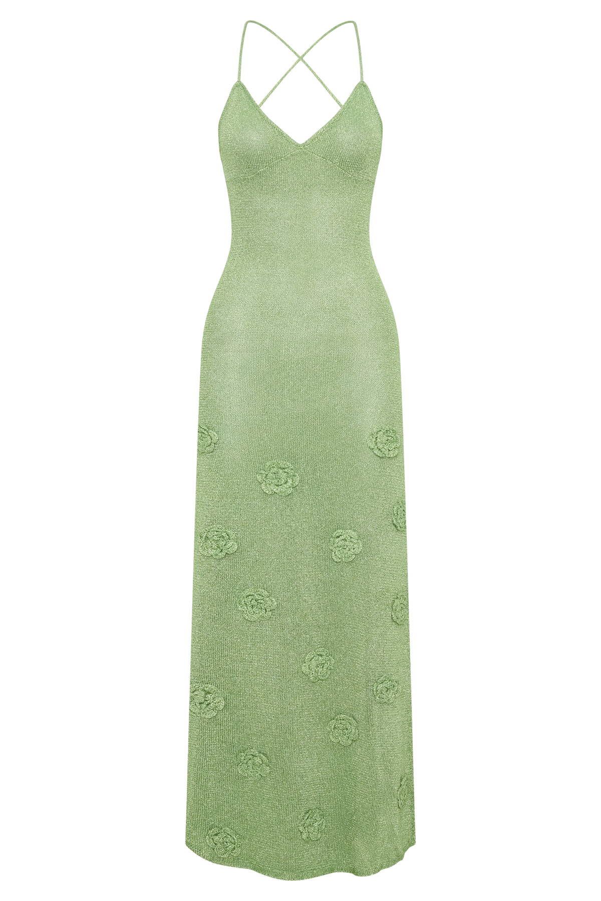 Zoe Knit Dress with Metallic Finish and Open Back