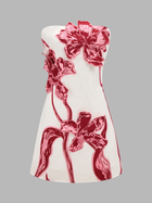 Suzanne Floral Strapless Mini Dress
