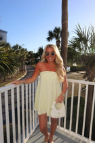 Luana Yellow Mini Dress in Soft Linen