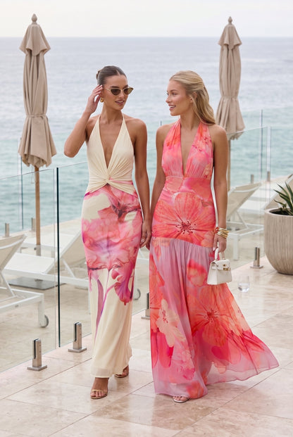 Avalyn Sunset Maxi Dress in Blush