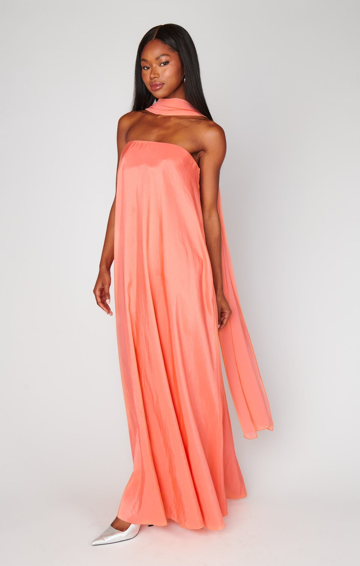 Jo Satin Charmeuse Cocktail Wedding Guest Dress