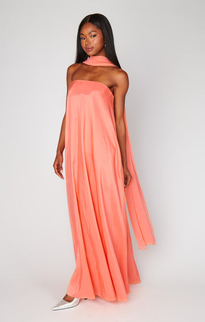 Jo Satin Charmeuse Cocktail Wedding Guest Dress