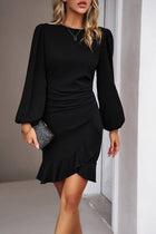 Carmela Bodycon Party Dress with Puff Sleeves