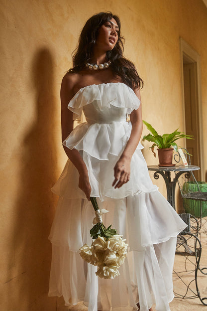 Oceana Layered Ruffle Maxi Dress