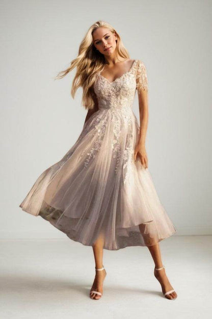 Ira Lace Tea-Length Dress