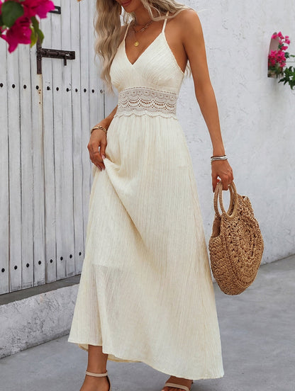 Nyla Lace Halter Maxi Dress
