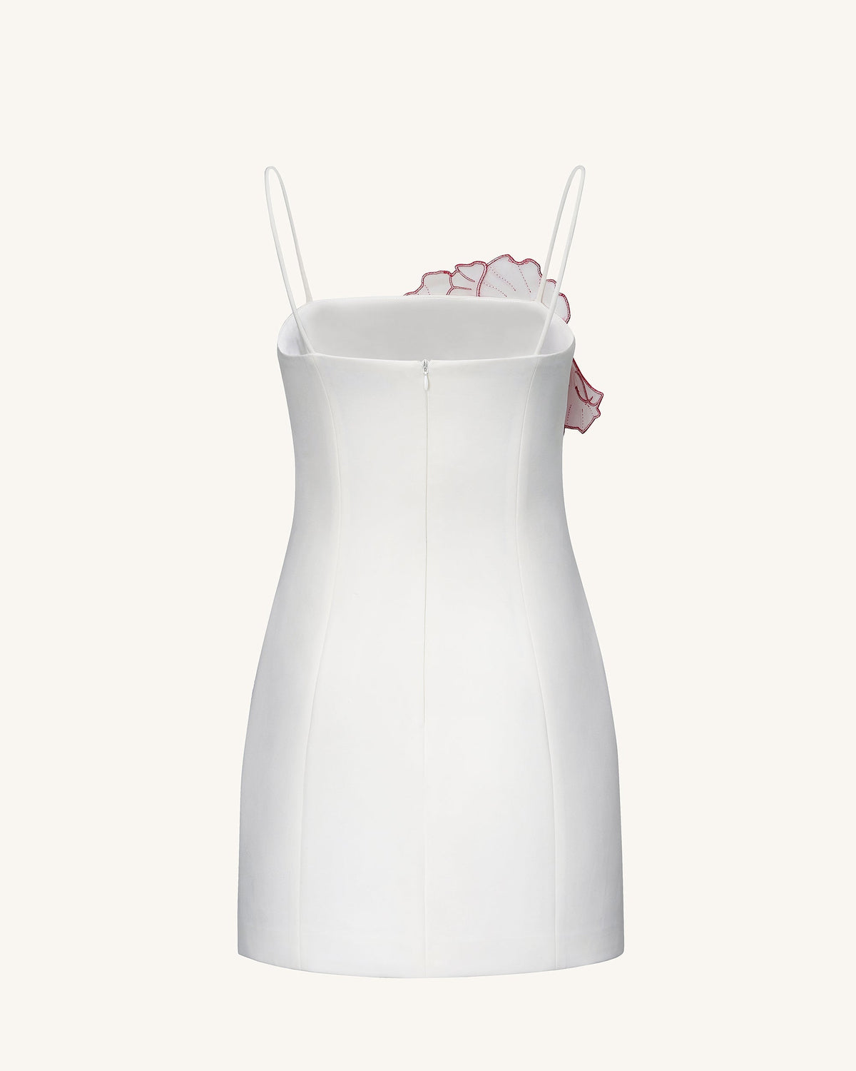 Mairin Appliqué White Mini Dress