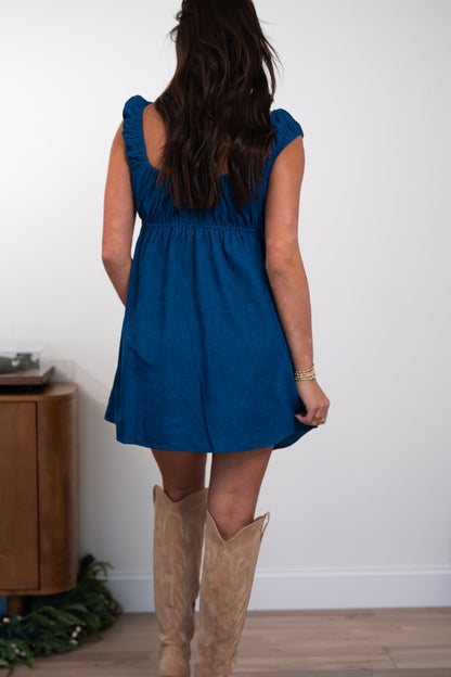 Madeleine Corduroy Babydoll Mini Dress