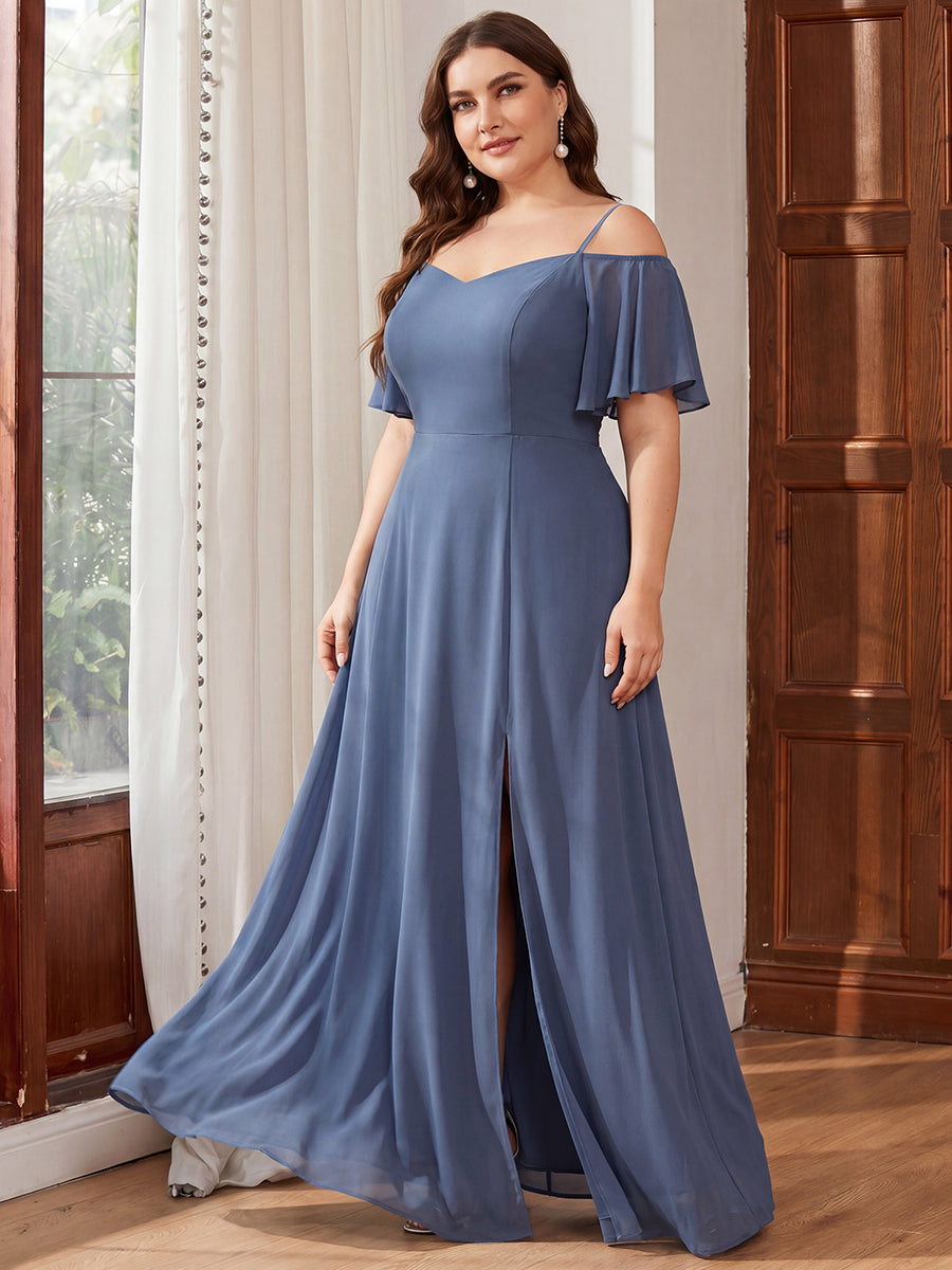 Calliope Formal Dress with Cold Shoulder and Side Slit