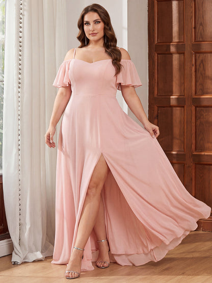 Calliope Formal Dress with Cold Shoulder and Side Slit