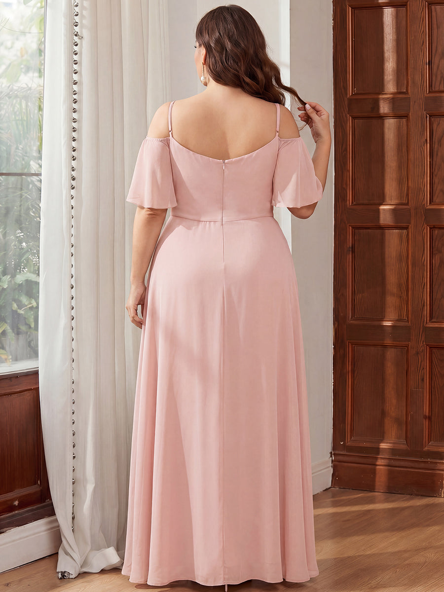 Calliope Formal Dress with Cold Shoulder and Side Slit