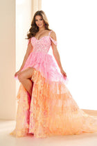 Amandine Formal Dress with Ombre Tulle and Ruffled Skirt