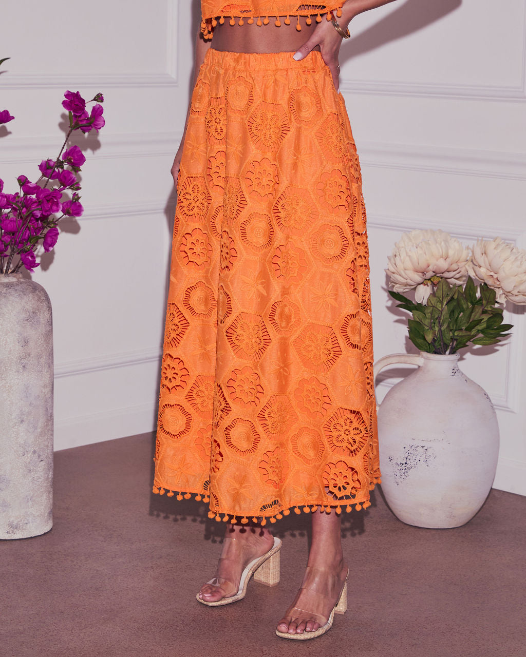 Dorothy Skirt with Embroidered Lace and Full Skirt