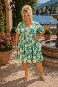 Teal Floral