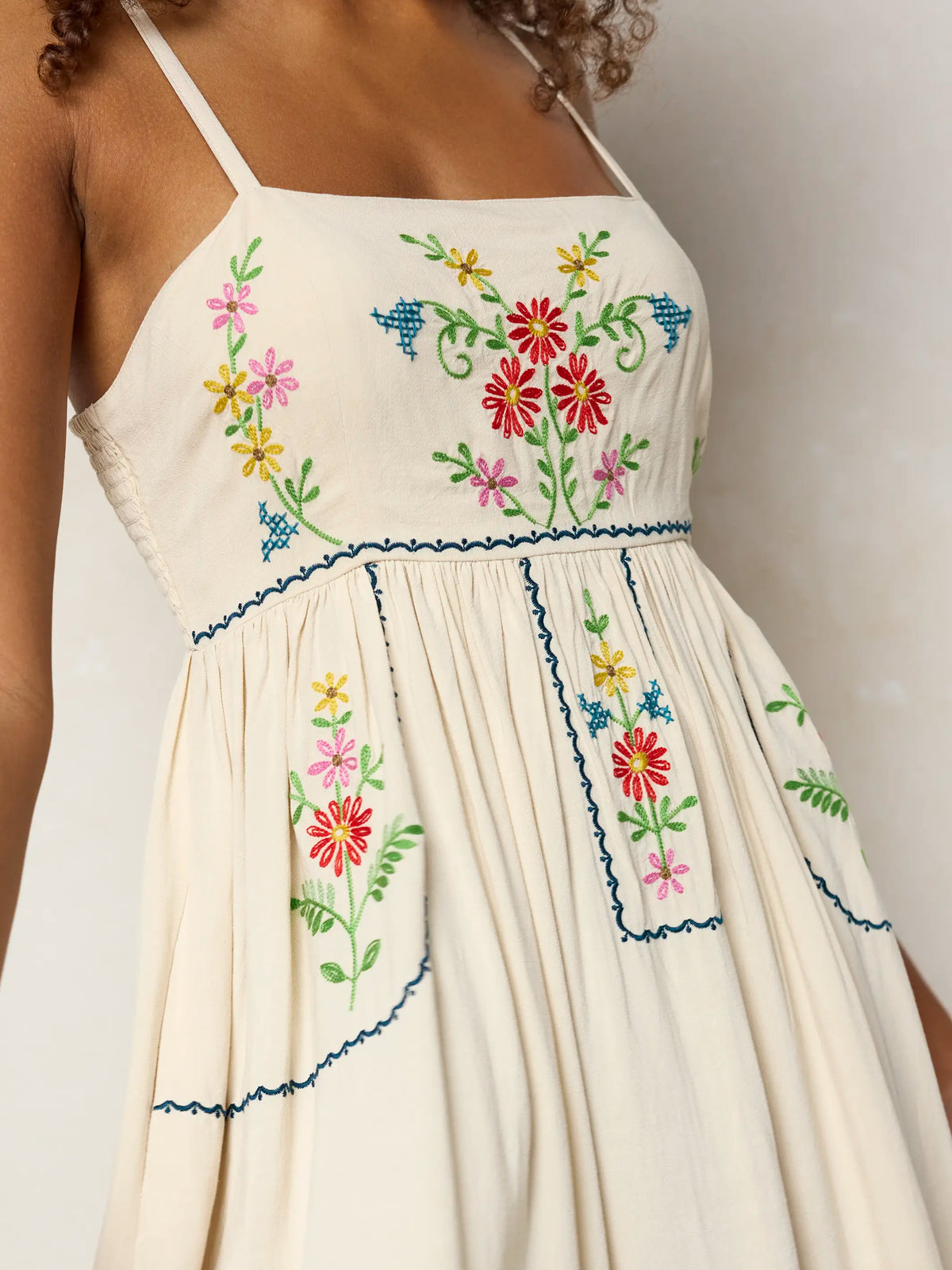 Jules Embroidered Mini Dress