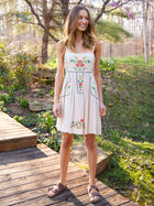 Jules Embroidered Mini Dress