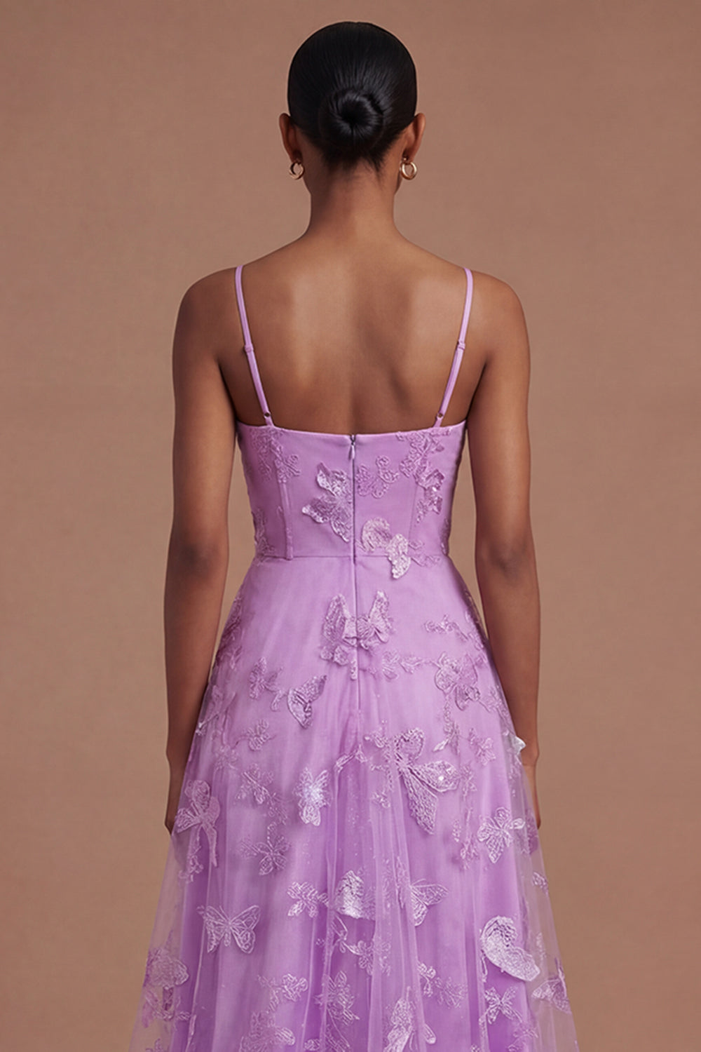 Rhiannon Green Dress with Corset Bodice and Appliqued Tulle