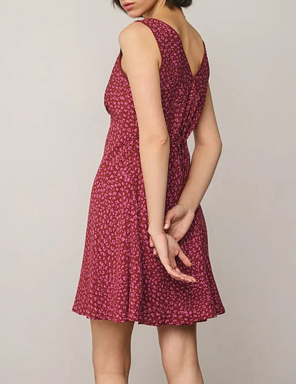 Eleni Plunging Wildflower Mini Dress