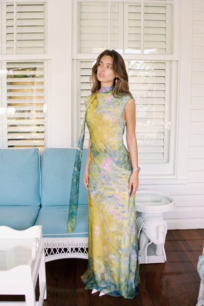 Jasmin Satin Maxi Dress