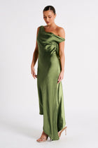 Aida Asymmetrical Slip Maxi Dress