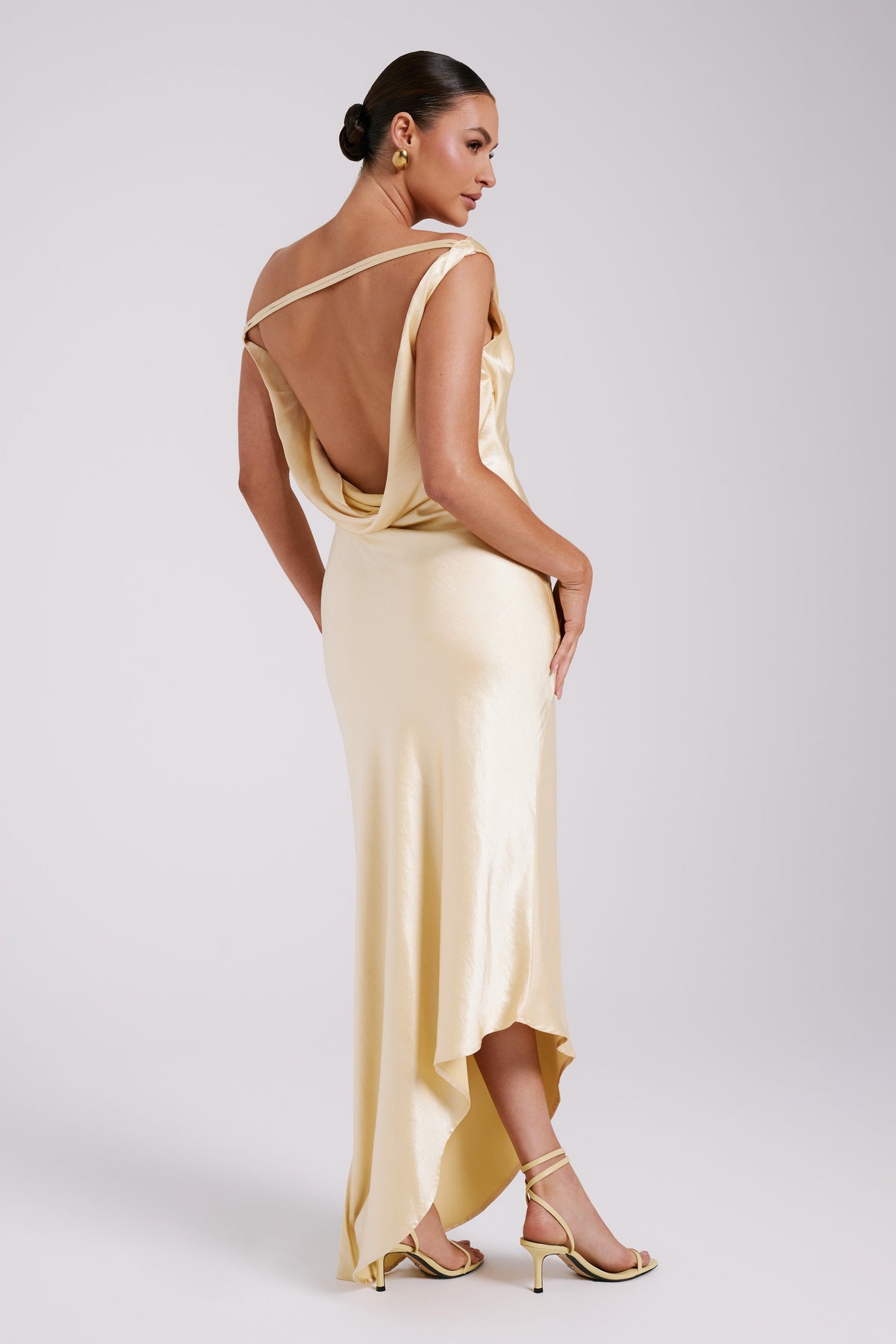 Aida Asymmetrical Slip Maxi Dress