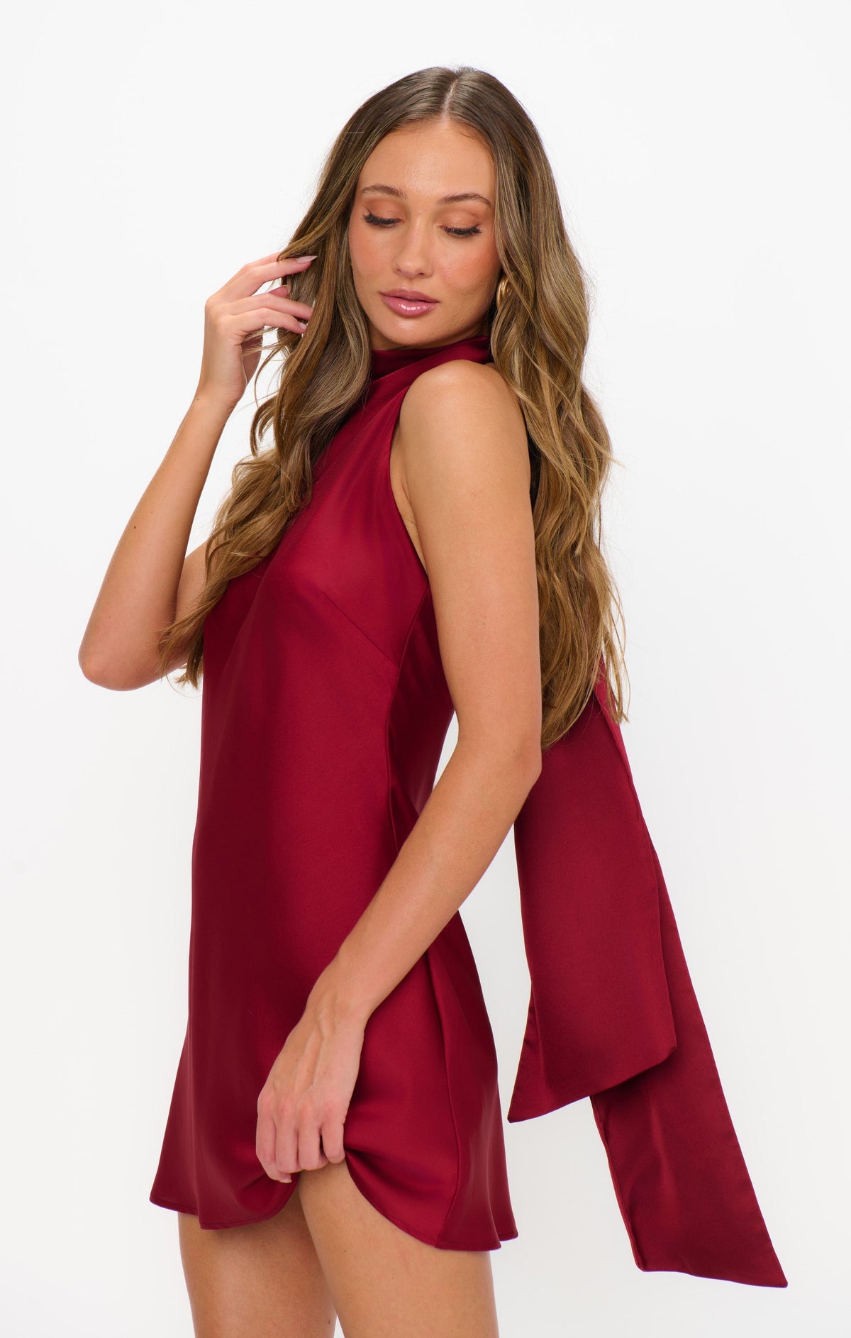 Lydia Luxe Satin Mini Dress