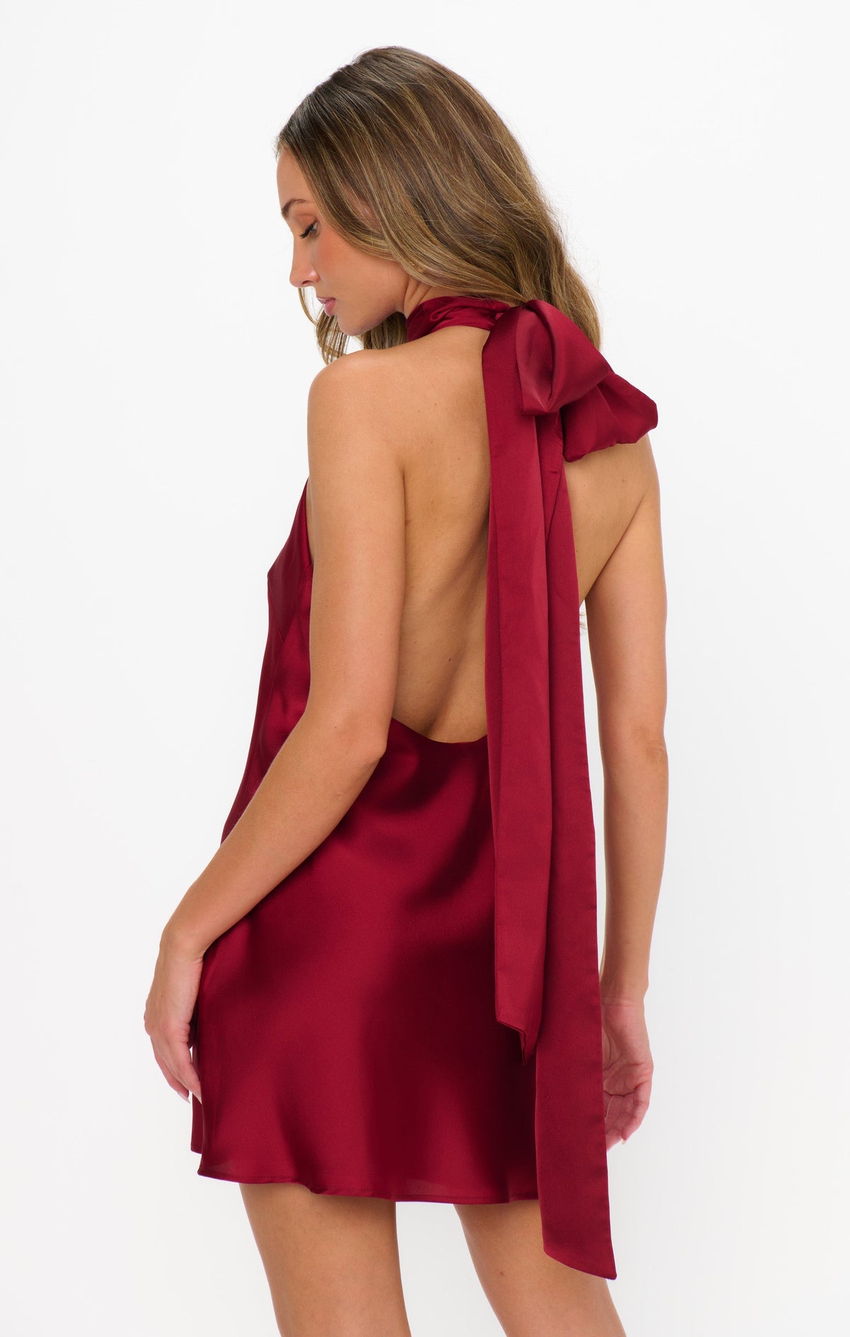 Lydia Luxe Satin Mini Dress