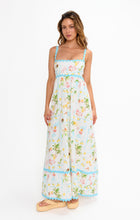 Kimberly Scallop Maxi Dress in Seaside Blue